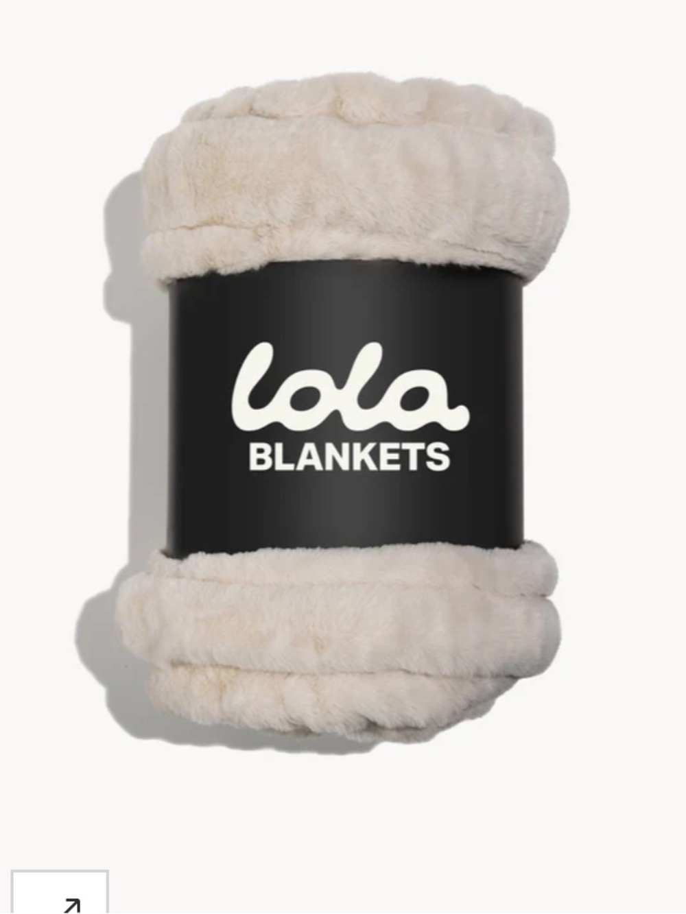 lola blankets plush Throw Blanket in Antique Ivory